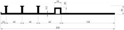 DA 320 eins. glatt oV / one side smooth oV