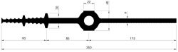 D 350 eins. glatt / one side smooth