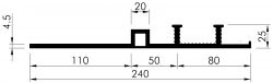 DA 240 einseitig glatt / one side smooth