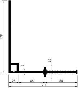 D 330 Ecke einseitig glatt / one side smooth